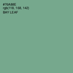 #76A88E - Bay Leaf Color Image